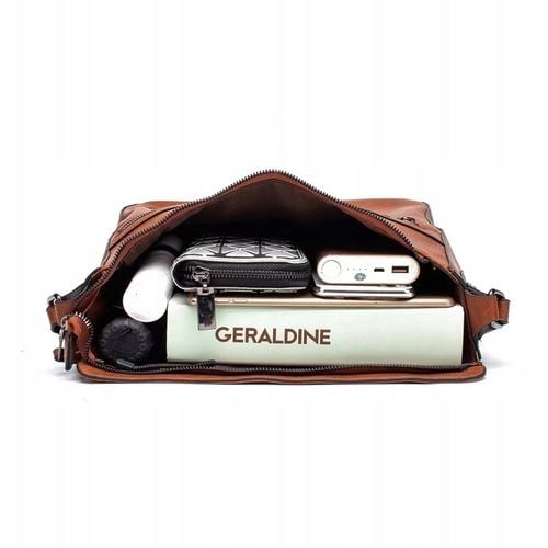 Torebka BRĄZOWA Pojemna Damska Eko Skóra na Zamek A4 Duża TORBA na Arena.pl