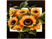 50X50CM BUJNE SŁONECZNIKI OBRAZ