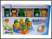 ND17_ZA-92427 Gumowe Puzzle do kąpieli ze zwierzątkami 12cz w pud. ESA609
