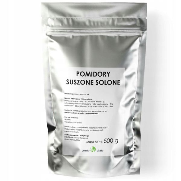 POMIDORY SUSZONE solone suszone na słońcu 500g zdjęcie 4