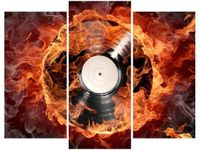 60 90CM OBRAZ 3 ELEM PŁYTA WINYLOWA ŚCIENNY DRUK PŁÓTNO