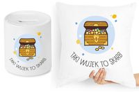 Dla Wujka Zestaw Poduszka + Skarbonka Prezent Z Nadrukiem Ze Zdjęciem