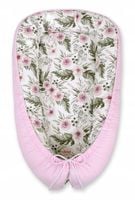Kokon niemowlęcy dwustronny kojec otulacz Premium MY SWEET BABY- peonie róż