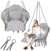 HUŚTAWKA OGRODOWA BOCIANIE GNIAZDO FOTEL Z OPARCIEM I PODUSZKAMI 150KG XXL