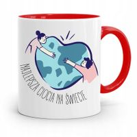 Kubek Czerwony Prezent Dla Cioci Najlepsza Ciocia Z Nadrukiem Ze Zdjęciem