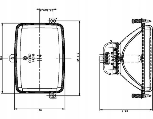Element optyczny reflektora, 165x96.3 mm Cobo na Arena.pl