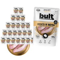 BULT mokra karma dla psa Indyk saszetka 24x100g