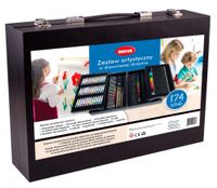 zestaw artystyczny premium w drewnianej walizce 174el rexus