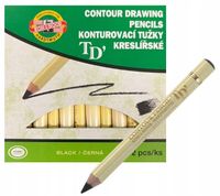 Kredka Konturowa Koh-I-Noor Konturówka Pudełko 12szt Czarna Miękka