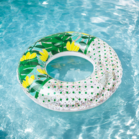 Koło Dmuchane Do Pływania Liście Z Brokatem 80Cm Materac Nad Wodę Basen Dla