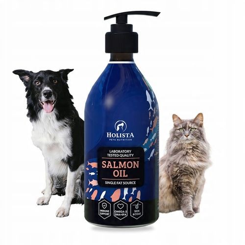 HOLISTA Olej z Łososia Atlantyckiego dla Psa Kota OMEGA 3 Salmon Oil 500ml na Arena.pl