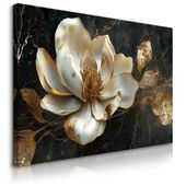 Obraz Canvas Do Salonu Sypialni Biały Kwiat Marmur Abstrakcja 70cm x 50cm