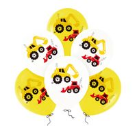 Balony lateksowe pojazdy budowlane, 30 cm 6 szt.
