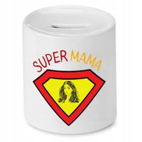 Skarbonka Dla Mamy Matki Super Mama Prezent Z Nadrukiem Ze Zdjęciem
