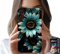 ETUI DO SAMSUNG XCOVER 7 PRO - NIEBIESKA GERBERA STOKROTKA KWIAT +FOLIA
