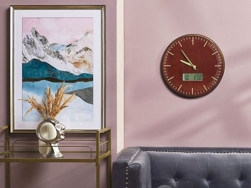 Zegar ścienny ø 43 cm brązowo-złoty BRUGG na Arena.pl