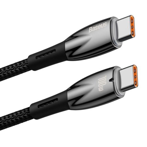 kabel usb-c do usb-c baseus glimmer, 100w, 1m (czarny) na Arena.pl
