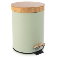 Kosz na Śmieci Odpady Metalowy z Pedałem Pokrywą Wiadrem Łazienkowy 5L