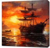 Obraz 70x70cm Ogień na Wodzie