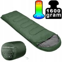 ŚPIWÓR TURYSTYCZNY 1,6KG TYPU MUMIA KOŁDRA Z KAPTUREM POKROWIEC CIEPŁY