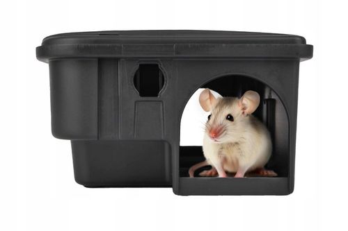 3X DUŻA STACJA DERATYZACYJNA KARMNIK Z NADRUKIEM NA MYSZY I SZCZURY na Arena.pl