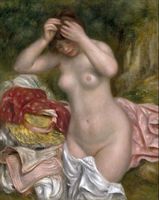 Bather Arranging Her Hair, Auguste Renoir - plakat 60x80 cm