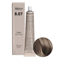3DELUXE Farba do włosów - Jasny Chłodny Blond 8.07 - 100ml