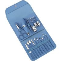 PROFESJONALNY ZESTAW DO MANICURE PEDICURE NOŻYCZKI CĄŻKI DO PAZNOKCI 16W1