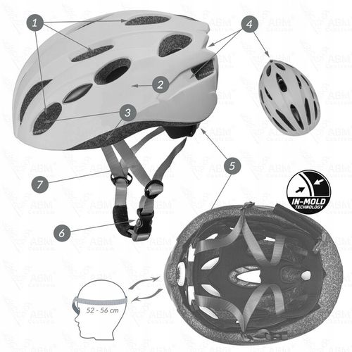 KASK ROWEROWY FROZEN 2 POLIKARBON IN MOLD 52-56 cm na Arena.pl