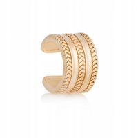 Nausznica pozłacana żłobiona 6 mm ANIA KRUK