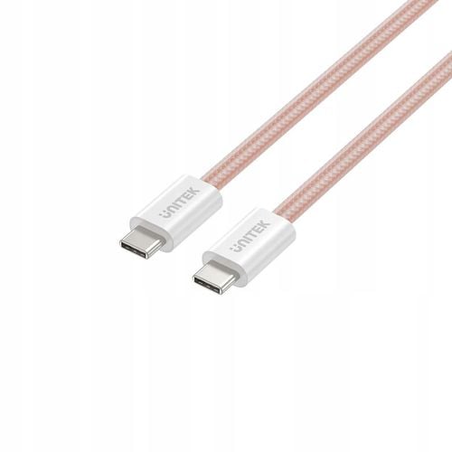 Kabel Unitek USB - USB typ C 1 m różowy na Arena.pl