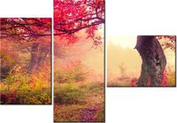 100CM 80 OBRAZ 3 ELEM JESIENNY KRAJOBRAZ ŚCIENNY