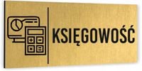 Tabliczka na drzwi z dibondu KSIĘGOWOŚĆ Piktogram informacyjna Aluminium