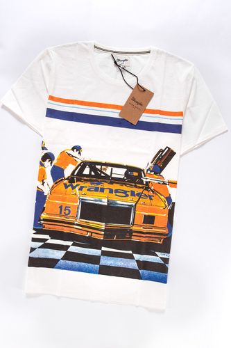 WRANGLER HERITAGE TEE OFFWHITE W7B11GA02 L na Arena.pl