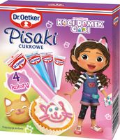 DR.OETKER PISAKI CUKROWE KOCI DOMEK GABI Różowy Fioletowy Niebieski Biały