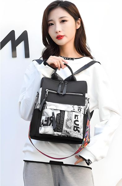 PLECAK DAMSKI MIEJSKI TOREBKA PLECACZEK CZARNY 2W1 zdjęcie 13