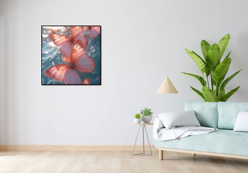 Plakat 80x80cm Świetliste Motyle zdjęcie 4