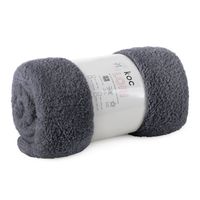 Koc jednokolorowy flano KLORI 150X200 stalowy