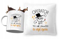 Dla Operatora Zestaw Poduszka + Kubek Na Prezent Z Nadrukiem Ze Zdjęciem