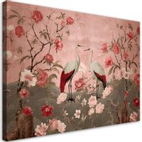 Emaga Obraz na płótnie, Kwiaty i ptaki Chinoiserie - 90x60