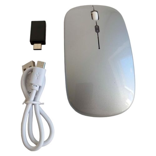 Bezprzewodowa mysz USB typu C, LED, srebrna na Arena.pl