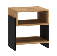 Stolik Nocny / Szafka Nocna 42 cm Dąb Artisan + Czarny TRESI ML