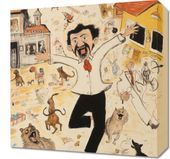 Obraz 40x40cm Chaos w Miasteczku