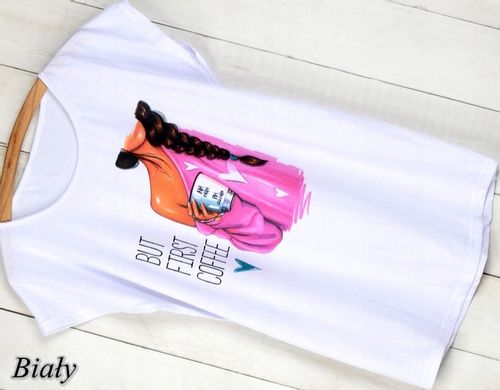 T69 t-shirt BLUZKA TUNIKA PLUS SIZE BAWEŁNA XL/XXL na Arena.pl