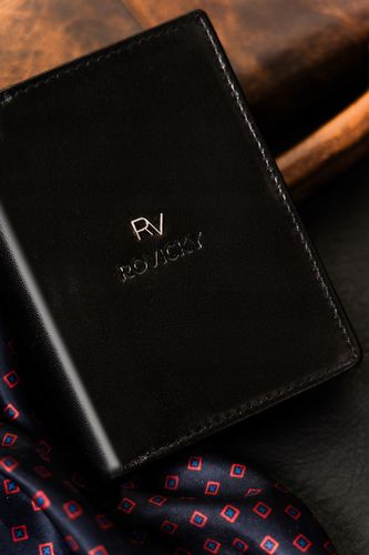 skórzany portfel męski wyposażony w system rfid - rovicky na Arena.pl