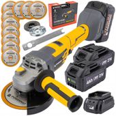SZLIFIERKA KĄTOWA AKUMULATOROWA BEZSZCZOTKOWA 2 X AKU 4Ah KĄTÓWKA 10 TARCZ