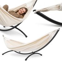 Zestaw hamakowy HyperMotion ze stalowym stelażem łukowym 200 × 150 cm