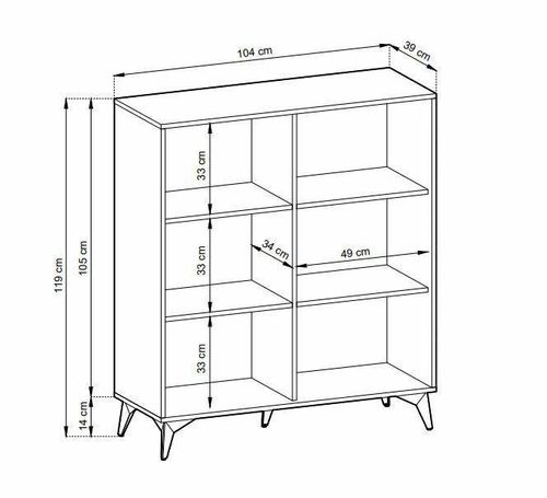 Komoda Fargo wysoka w jodełkę na Arena.pl