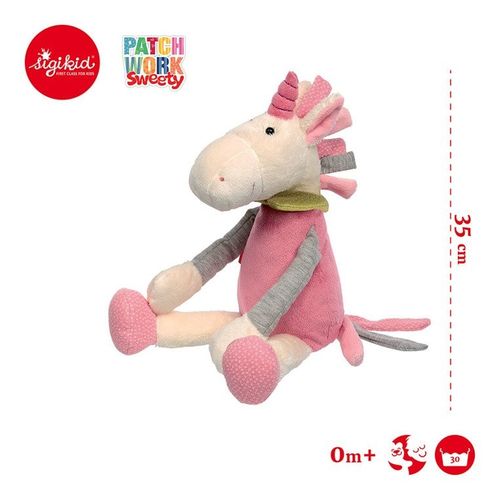 SIGIKID Różowy jednorożec 35 cm Patchwork Sweety na Arena.pl