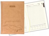 GRAWEROWANY KALENDARZ książkowy A5 2026 personalizowany + nazwisko